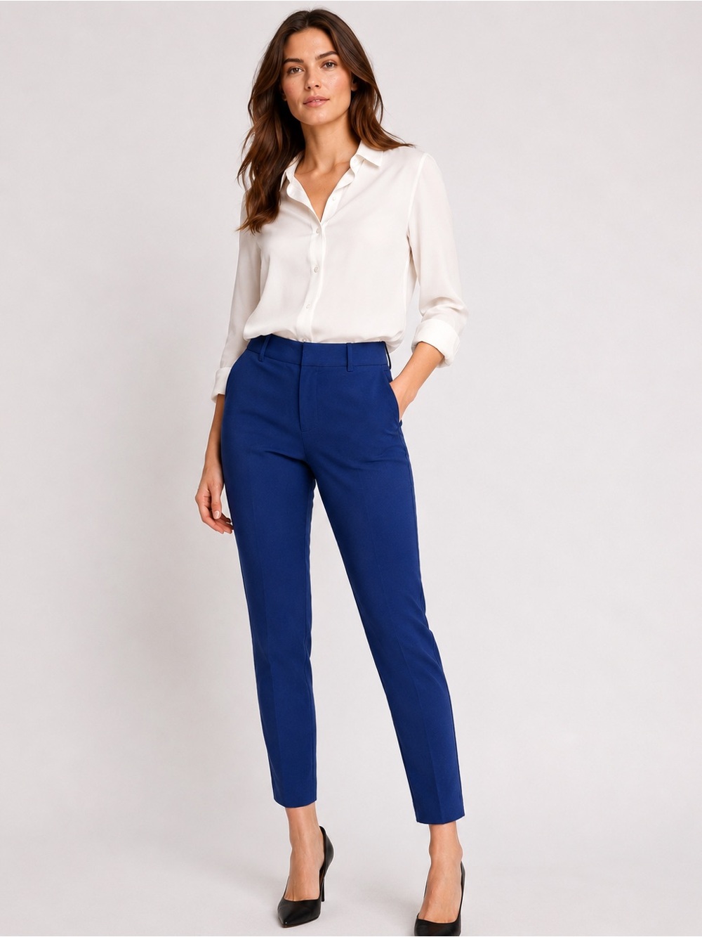 ✨ Rag & Bone New York Blue Tailored Slim Ankle Pants Size 0 Career Chic ✨